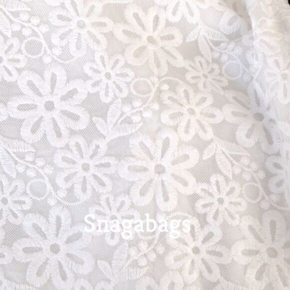 TRINA TURK NWT V NECK PEPLUM LACE DRESS WHITE WASH ALL OCCASION - Picture 7 of 9